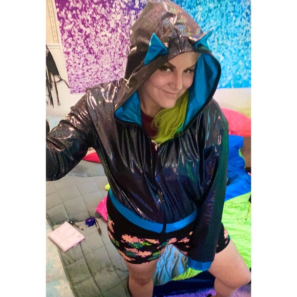 Coquetry Cat Kimberly Jacket Black Blue XL $135 - Picture 9 of 10